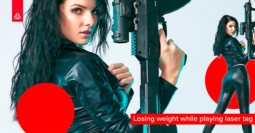 Losing weight while playing laser tag