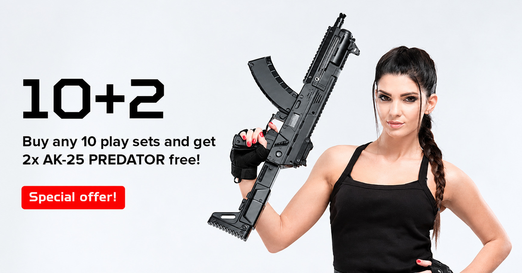 Promo BUY 10 laser tag play sets and get + 2 for free!