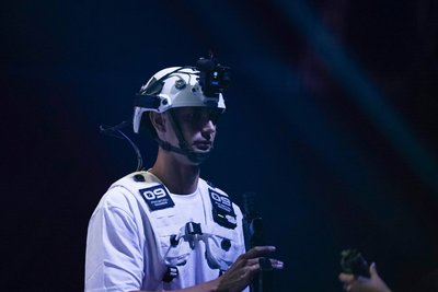 09 Phygital Games gear: helmet with GoPro
