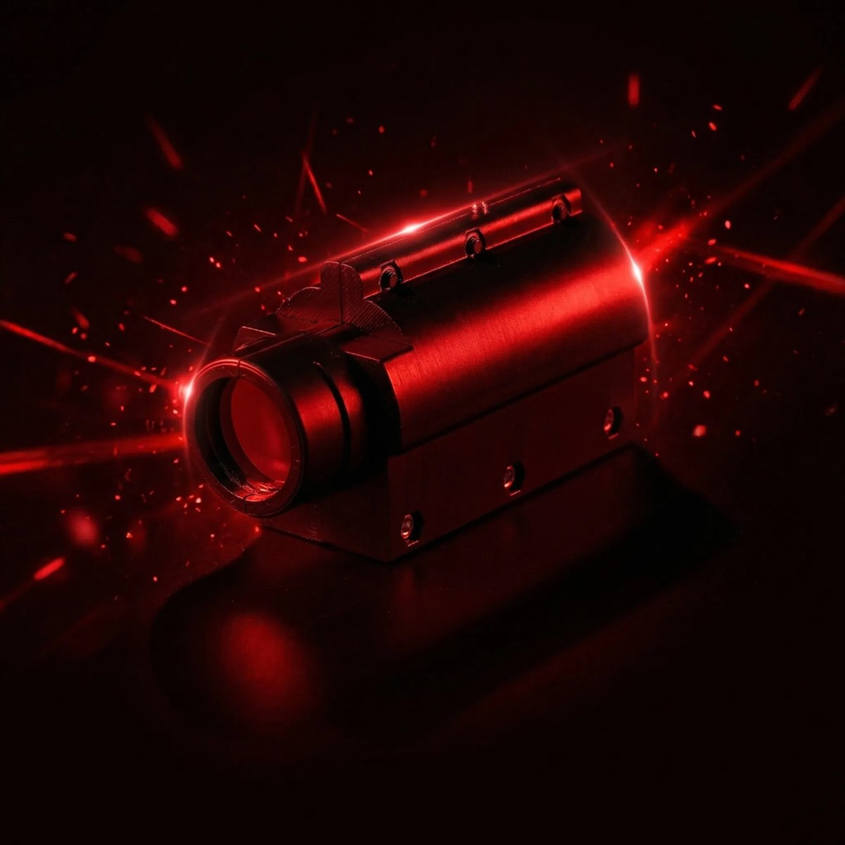 FOKUS optical system close-up with adjustment screws and IR lens