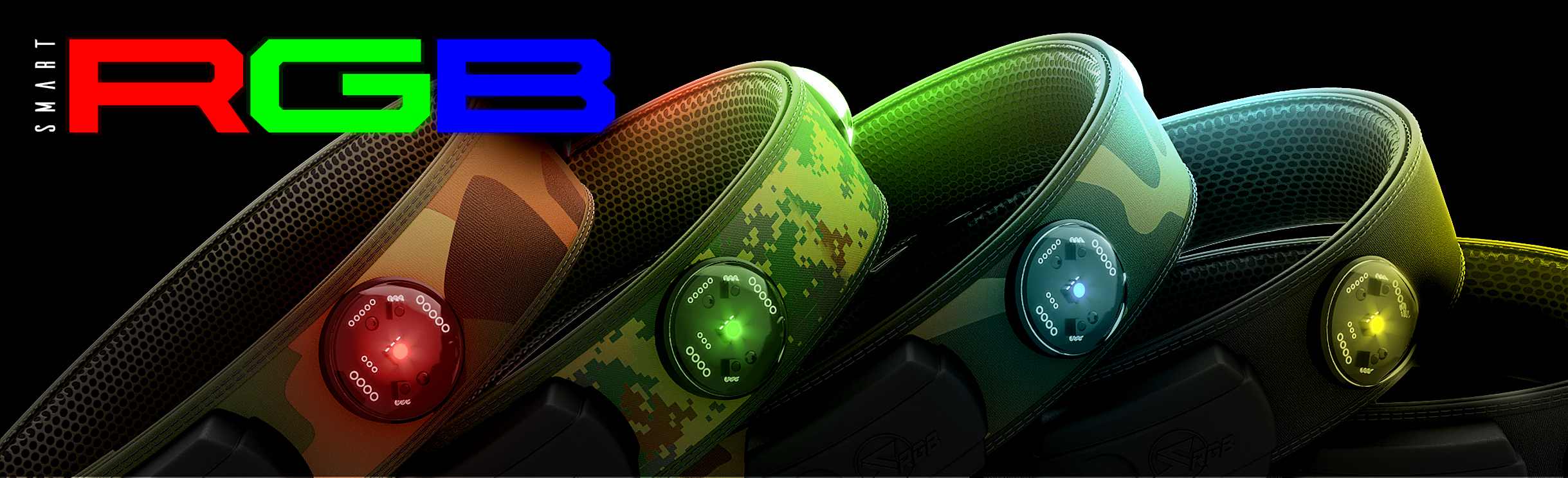 Smart RGB headband — original LASERWAR equipment banner
