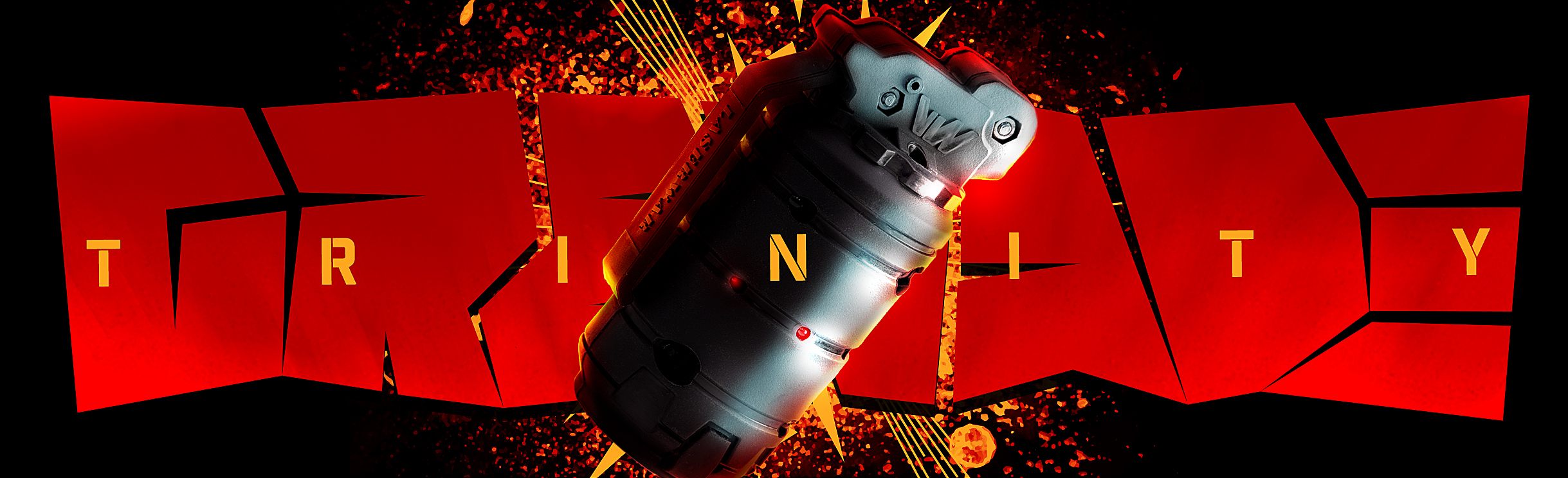 Trinity grenade — original LASERWAR equipment banner