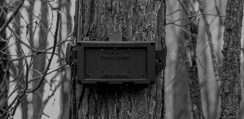 Cerberus mounted on a tree with the front panel facing out into the playing field