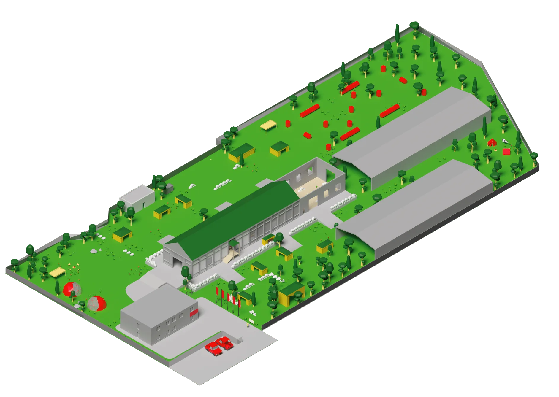 LASERWAR design example: Urban-style layout