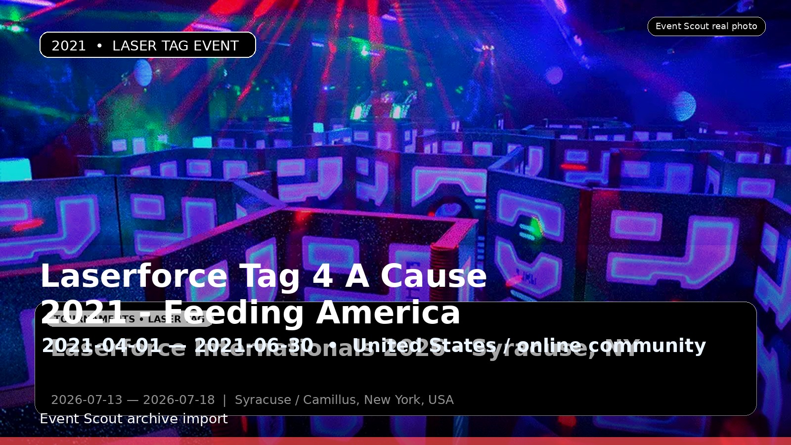 Laserforce Tag 4 A Cause 2021 - Feeding America