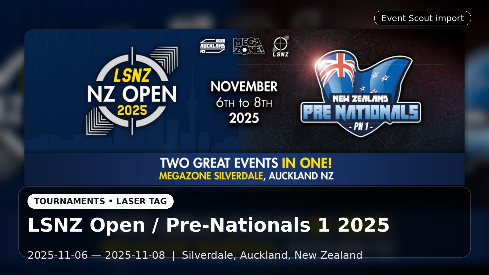 LSNZ Open / Pre-Nationals 1 2025