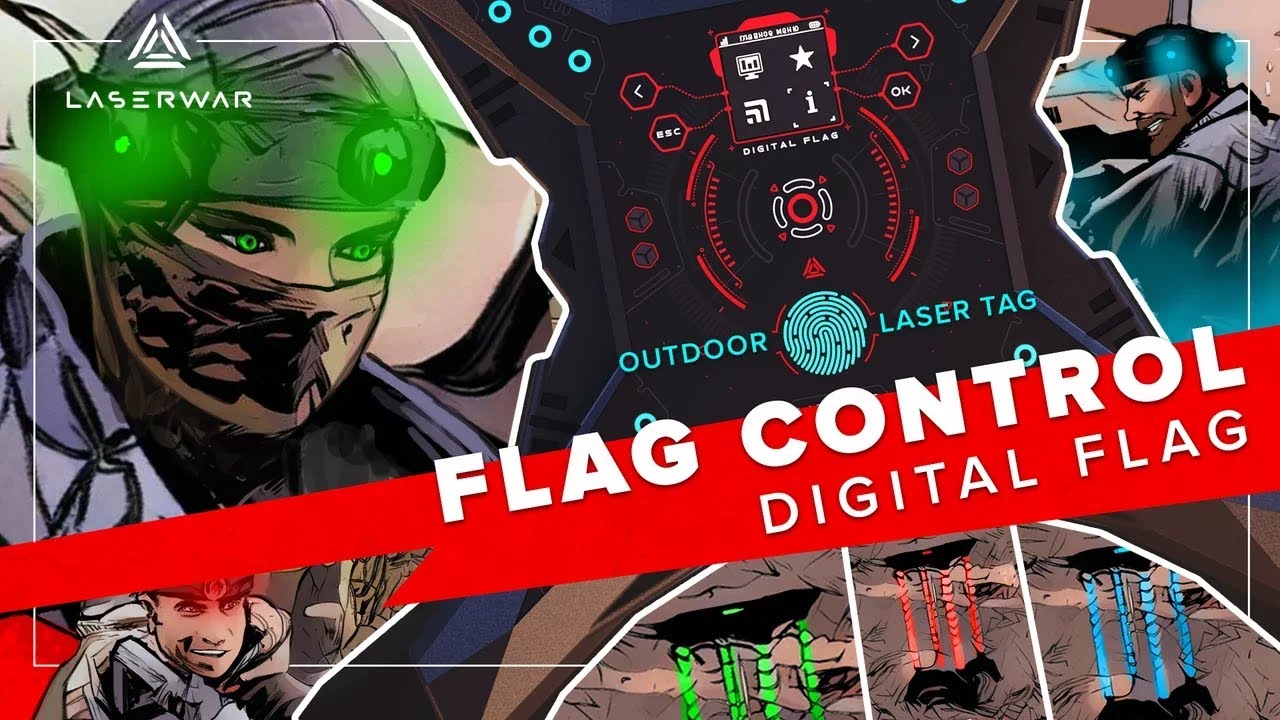Flag control. Digital flag scenario
