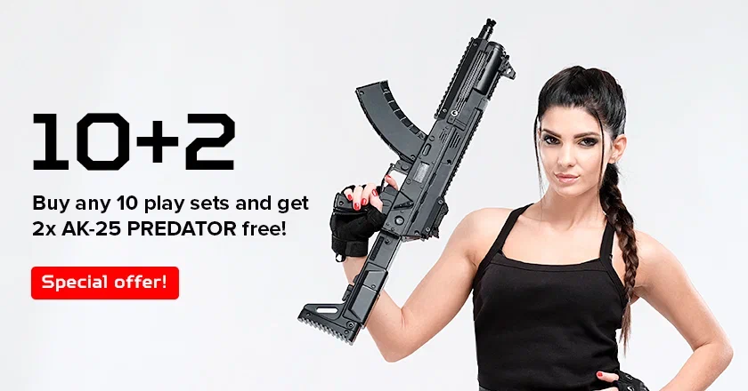 Promo BUY 10 laser tag play sets and get + 2 for free!