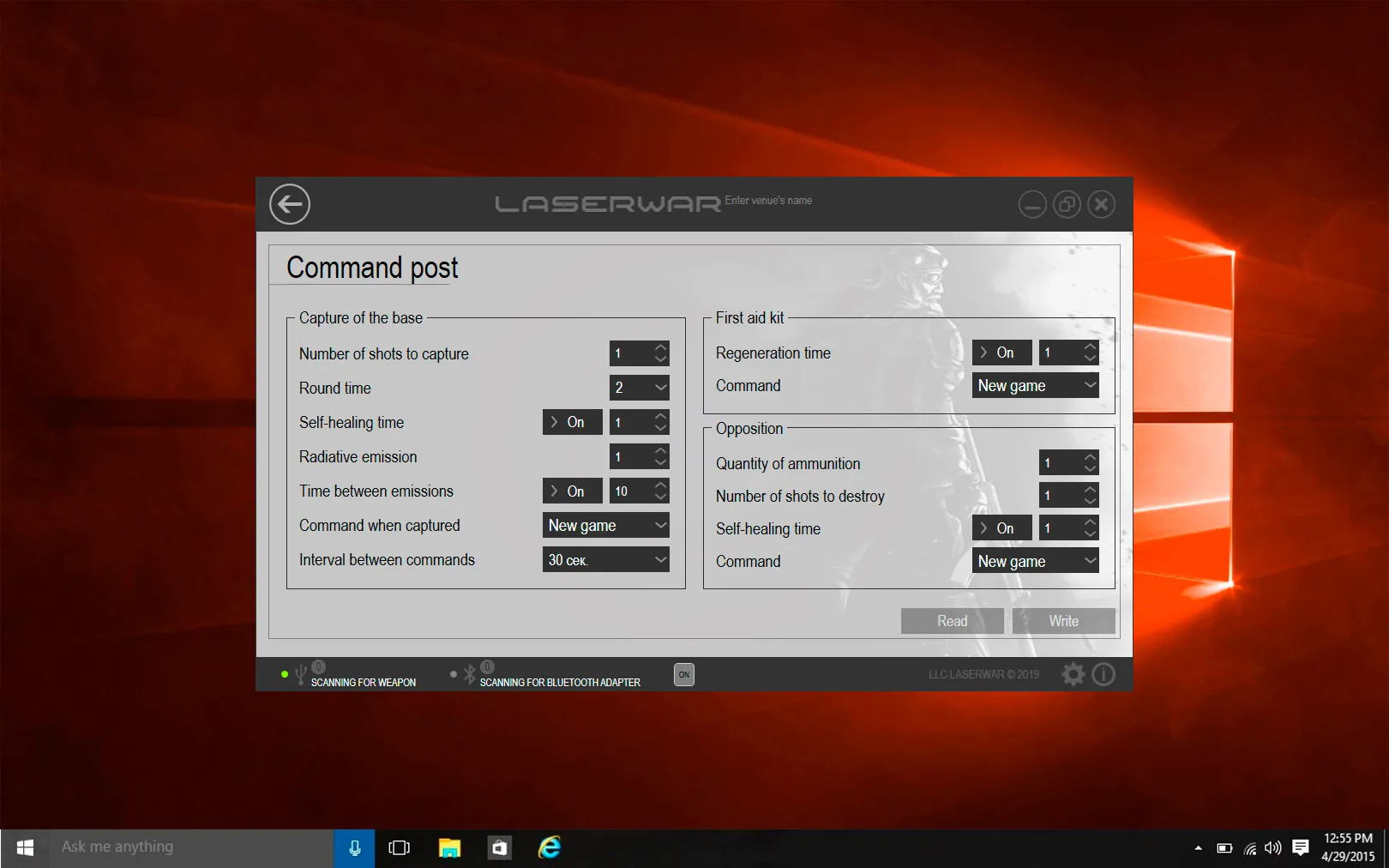 Command post settings