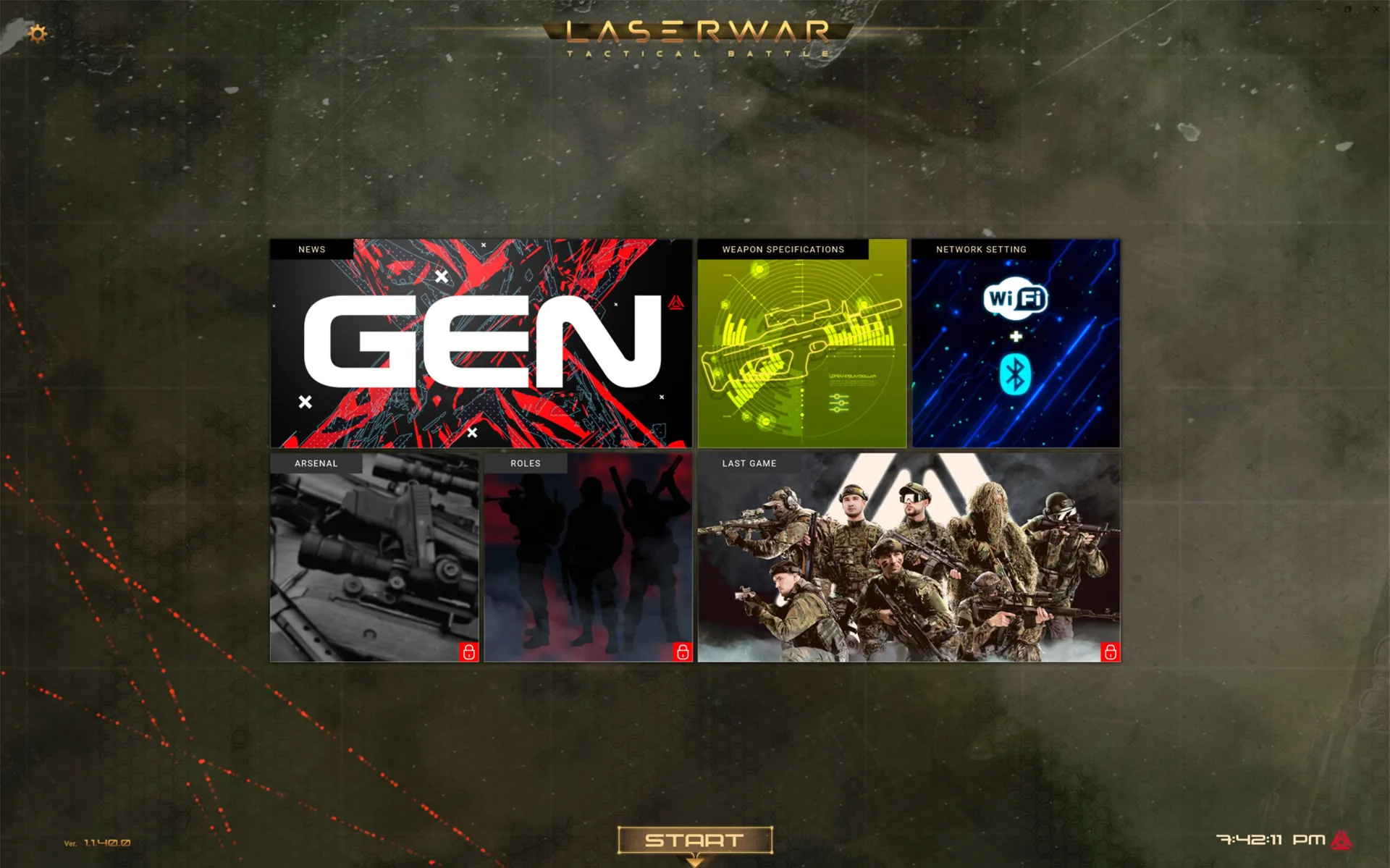 Start screen