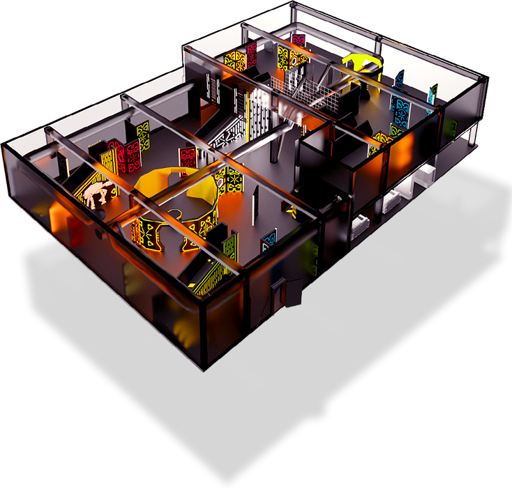 Laser tag indoor playground